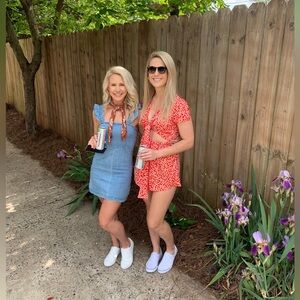 Lulu's Vibrant Red Leaf Print Top